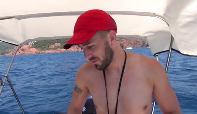 Teaser Kevin Ass fucked like a slut on a boat at sea by Mathieu Ferhati's juicy cock