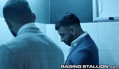 RagingStallion - Office Hunks Fuck Raw In Work Bathroom