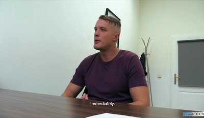 DIRTY SCOUT 182 - Buff Hunk Wants A Job But First He Needs To Suck & Fuck