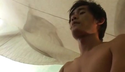 Asian twink face jizzed after anal and cocksucking duo