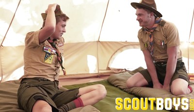 ScoutBoys - Sexy, smooth scout screams as he's fucked raw by hung mate