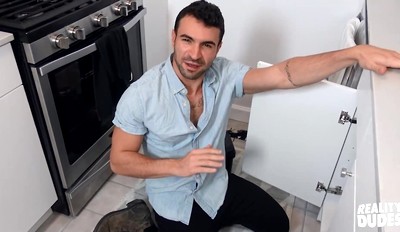 Reality Dudes - Ian Greene Is Such A Sexy Plumber, His Client Can't Help It But Get His Dick Out